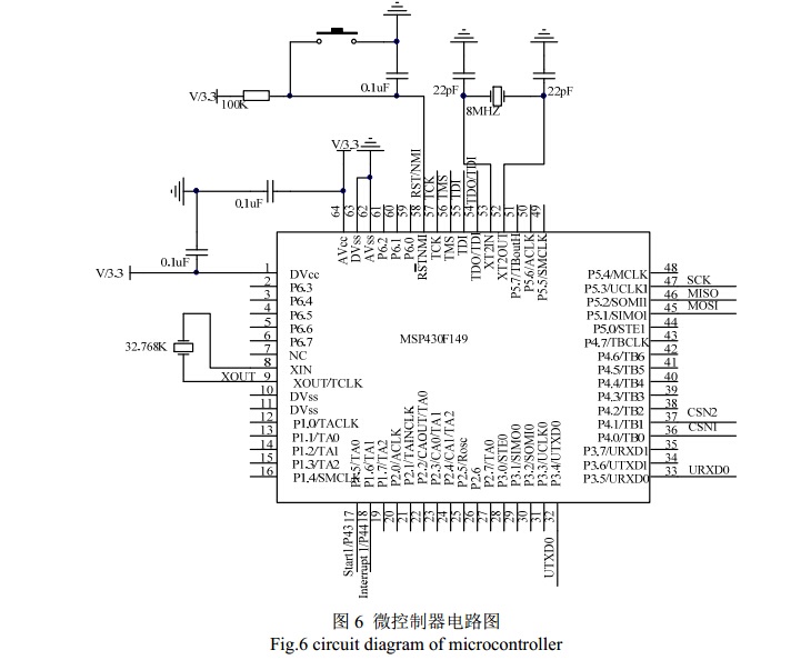 图 6 微控制器电路图